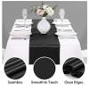 10-Pack Satin Table Runner Black 12 x 108 inches Long, Table Runners for Wedding, Birthday Parties, Banquets Decorations10 Pack, 12x108 Inch, Black view 3