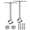 Aopin Closet Rod Brackets, 25mm/1" Curtain Rod Ceiling-Mount Brackets, Stainless Steel, Brushed Finish, Polished End Supports, 2 Pcs view 1
