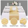 10-Pack Satin Table Runner Light Gold 12 x 108 inches Long, Table Runners for Wedding, Birthday Parties, Banquets Decorations10 Pack, 12x108 Inch, Light Gold view 3