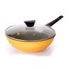UXZDX Wok - Specialty Nonstick Dishwasher Safe Oven Safe -Free Jumbo Wok Cookware (Color : Yellow) view 1