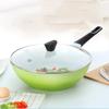 UXZDX Wok - Specialty Nonstick Dishwasher Safe Oven Safe -Free Jumbo Wok Cookware (Color : Yellow) view 3