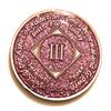 3 Year NA Bling Medallion - Purple, Lavender, Sparkle, Glitter, Chip, Coin, Token view 1