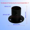 Aopin Closet Rod Bracket Flange Socket Kit with Matte Black Finish 25mm / 1" Wardrobe Rod Brackets Curtain Rod End Supports Rod Holder Brackets Stainless Steel, Closet Pole Socket Brackets 4 Pcs view 2
