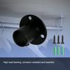 Aopin Closet Rod Bracket Flange Socket Kit with Matte Black Finish 25mm / 1" Wardrobe Rod Brackets Curtain Rod End Supports Rod Holder Brackets Stainless Steel, Closet Pole Socket Brackets 4 Pcs view 3