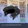 Aopin Closet Pole Sockets Wardrobe Rod Bracket Flange Kit with Matte Black Finish 32mm / 1-1/4" Heavy Duty Closet Rod End Supports Flange Rod Holder Brackets Stainless Steel 4 Pcs view 4