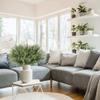 PLANT Artificial Rosemary Stems Fake Greenery Plants Bushes Shrubs in Frosted Green for Decor Home Indoor Outdoor Garden 4pcs view 2
