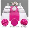 10-Pack Satin Table Runner Fuchsia 12 x 108 inches Long, Table Runners for Wedding, Birthday Parties, Banquets Decorations10 Pack, 12x108 Inch, Fuchsia view 3