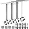 Aopin Closet Rod Brackets, 25mm/1" Curtain Rod Ceiling-Mount Brackets, Stainless Steel, Brushed Finish, Polished End Supports, 4 Pcs view 1