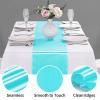 10-Pack Satin Table Runner Turquoise 12 x 108 inches Long, Table Runners for Wedding, Birthday Parties, Banquets Decorations10 Pack, 12x108 Inch, Turquoise view 3