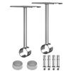 Aopin Stainless Steel Curtain Rod Brackets - 25mm / 1" Ceiling-Mount with Polished End Supports, 2 Pcs view 1