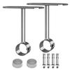 Aopin Closet Rod Brackets, 25mm/1" Curtain Rod Ceiling-Mount Brackets, Stainless Steel, Brushed Finish, Polished End Supports, 2 Pcs view 1