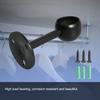 Aopin Closet Rod Brackets with Matte Black Finish 32mm / 1-1/4" Ceiling Mount Brackets Curtain Rod End Supports Flange Rod Holder Brackets Stainless Steel, Closet Pole Socket Brackets 2 Pcs view 3