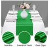 10-Pack Satin Table Runner Emerald 12 x 108 inches Long, Table Runners for Wedding, Birthday Parties, Banquets Decorations10 Pack, 12x108 Inch, Emerald view 3