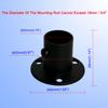 Aopin Closet Rod Bracket Flange Socket Kit with Matte Black Finish 19mm / 3/4" Wardrobe Rod Brackets Curtain Rod End Supports Rod Holder Brackets Stainless Steel, Closet Pole Socket Brackets 4 Pcs view 2