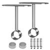 Aopin Stainless Steel Curtain Rod Ceiling-Mount Brackets, 25mm/1" Rod Diameter, Polished Chrome Finish, Silver, 2 Pcs view 1