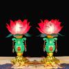1Pairs Jade Vase Lotus Lantern Buddha Lamp Electric Candle Incense Lanterns Home Decoration view 1