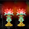 1Pairs Jade Vase Lotus Lantern Buddha Lamp Electric Candle Incense Lanterns Home Decoration view 2