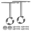 Aopin Closet Rod Brackets 32mm / 1-1/4" Curtain Rod Ceiling-Mount Brackets Rod End Supports Flange Rod Holder Brackets Stainless Steel Brushed Finish, Polished End Supports Brackets with Screws 2 Pcs view 1