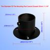Aopin Closet Rod Bracket Flange Socket Kit with Matte Black Finish 32mm / 1-1/4" Wardrobe Rod Brackets Curtain Rod End Supports Rod Holder Brackets Stainless Steel, Closet Pole Socket Brackets 4 Pcs view 2