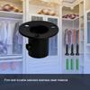 Aopin Closet Rod Bracket Flange Socket Kit with Matte Black Finish 32mm / 1-1/4" Wardrobe Rod Brackets Curtain Rod End Supports Rod Holder Brackets Stainless Steel, Closet Pole Socket Brackets 4 Pcs view 4