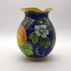 Italian Ceramic Pitcher Lemon Blue - 16 oz Hand Painted Utensil Holder Or Carafe Design for Kitchen - Made in ITALY Tuscany - Italian Pottery Vase Jar for Wine - Home Decor Ceramics Dispenser view 3