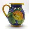 Italian Ceramic Pitcher Lemon Blue - 16 oz Hand Painted Utensil Holder Or Carafe Design for Kitchen - Made in ITALY Tuscany - Italian Pottery Vase Jar for Wine - Home Decor Ceramics Dispenser view 4