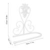 Decorative Paper Towel Holder Wall Mount, Metal Toilet Paper Roll Holder Paper Towel Rack for Kitchen Bathroom(White) view 3