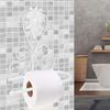 Decorative Paper Towel Holder Wall Mount, Metal Toilet Paper Roll Holder Paper Towel Rack for Kitchen Bathroom(White) view 4