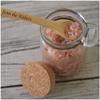 QUUPY Clear Glass Containers with Cork Stopper and Wooden Spoon, Reusable Thick Glass Storage Jar for Keeps Food Dry Fresh for Home Kitchen Bath Salt Holder Yogurt Jars for Jam 8oz 250ML view 2