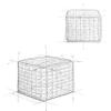SIMPLIHOME Noreen Boho Square Pouf in Dark Blue and White Handloom Woven Pattern for the Living Room, Bedroom and Kids Room view 2