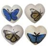Love You My Friend Precious Hearts Hand Carved and Designs Etched By African Artisan. Valentine Mothers Day Bowl Vase Filler Mix Colors Set 4 (Medium, Butterfly) view 1