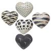Love You My Friend Precious Hearts Hand Carved and Designs Etched By African Artisan. Valentine Mothers Day Bowl Vase Filler Set of 5 (Small, Black & White) view 1