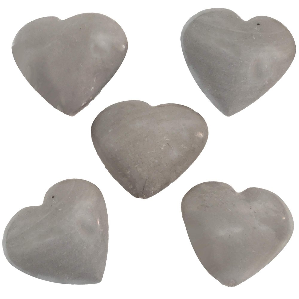 Love You My Friend Precious Hearts Hand Carved and Designs Etched By African Artisan. Valentine Mothers Day Bowl Vase Filler Set 5 (Small, Slate)