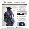 CLERKMANS Doctor of Medicine Graduation Hood, Velvet Doctoral Hood Graduation, Black & Green PHD Hood view 2