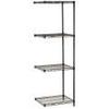 Nexel 5 Tier Black Epoxy Wire Shelving Add-On Unit, 72" W x 18" D x 74" H view 2