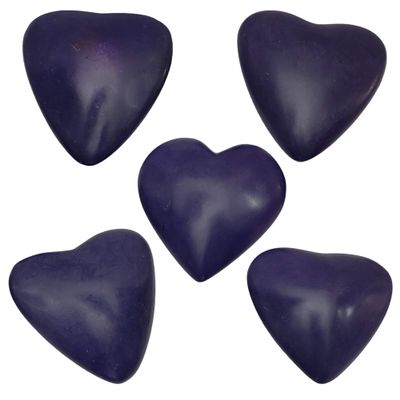 Love You My Friend Precious Hearts Hand Carved and Designs Etched By African Artisan. Valentine Mothers Day Bowl Vase Filler Set of 5 (Small, Purple)