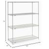 Nexel 5 Tier Chrome Wire Shelving Starter Unit, 72" W x 24" D x 63" H view 2