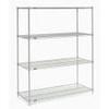 Nexel 5 Tier Chrome Wire Shelving Starter Unit, 72" W x 24" D x 63" H view 3