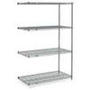 Nexel 5 Tier Wire Shelving Add-On Unit, 30" W x 21" D x 86" H view 2