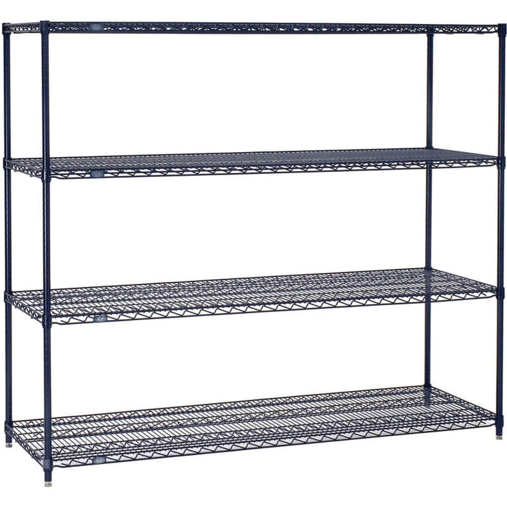 Nexel 5 Tier Wire Shelving Starter Unit, 54" W x 24" D x 86" H