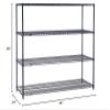 Nexel 5 Tier Wire Shelving Starter Unit, 54" W x 24" D x 86" H view 2