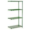 Nexel 5 Tier Wire Shelving Add-On Unit, 36" W x 21" D x 63" H, Green Epoxy Finish view 1