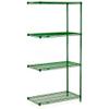 Nexel 5 Tier Wire Shelving Add-On Unit, 36" W x 21" D x 63" H, Green Epoxy Finish view 3