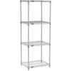 Nexel 5 Tier Silver Epoxy Wire Shelving Starter Unit, 30" W x 24" D x 63" H view 3