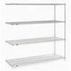 Nexel 5 Tier Stainless Steel Wire Shelving Add-On Unit, 72" W x 18" D x 63" H view 2
