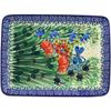 Polmedia Polish Pottery Platter 9-inch UNIKAT - Dragonfly Bounty Pattern Handmade in Boleslawiec Poland by Ceramika Artystyczna + Certificate of Authenticity view 1