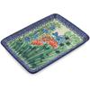 Polmedia Polish Pottery Platter 9-inch UNIKAT - Dragonfly Bounty Pattern Handmade in Boleslawiec Poland by Ceramika Artystyczna + Certificate of Authenticity view 2