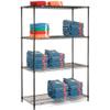 Nexel 5 Tier Black Epoxy Wire Shelving Starter Unit, 42" W x 21" D x 74" H view 2
