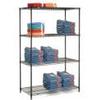 Nexel 5 Tier Black Epoxy Wire Shelving Starter Unit, 42" W x 21" D x 74" H view 3