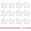 Baby Carriage Shaped Acrylic Candy Boxes - 12 Pack - 2.75"x2.75"x0.71" - Perfect for Weddings, Birthdays, Party Favors and Gifts | Cute Clear Plastic Containers | Clear Fillable Ornaments Crafts Decorations view 3